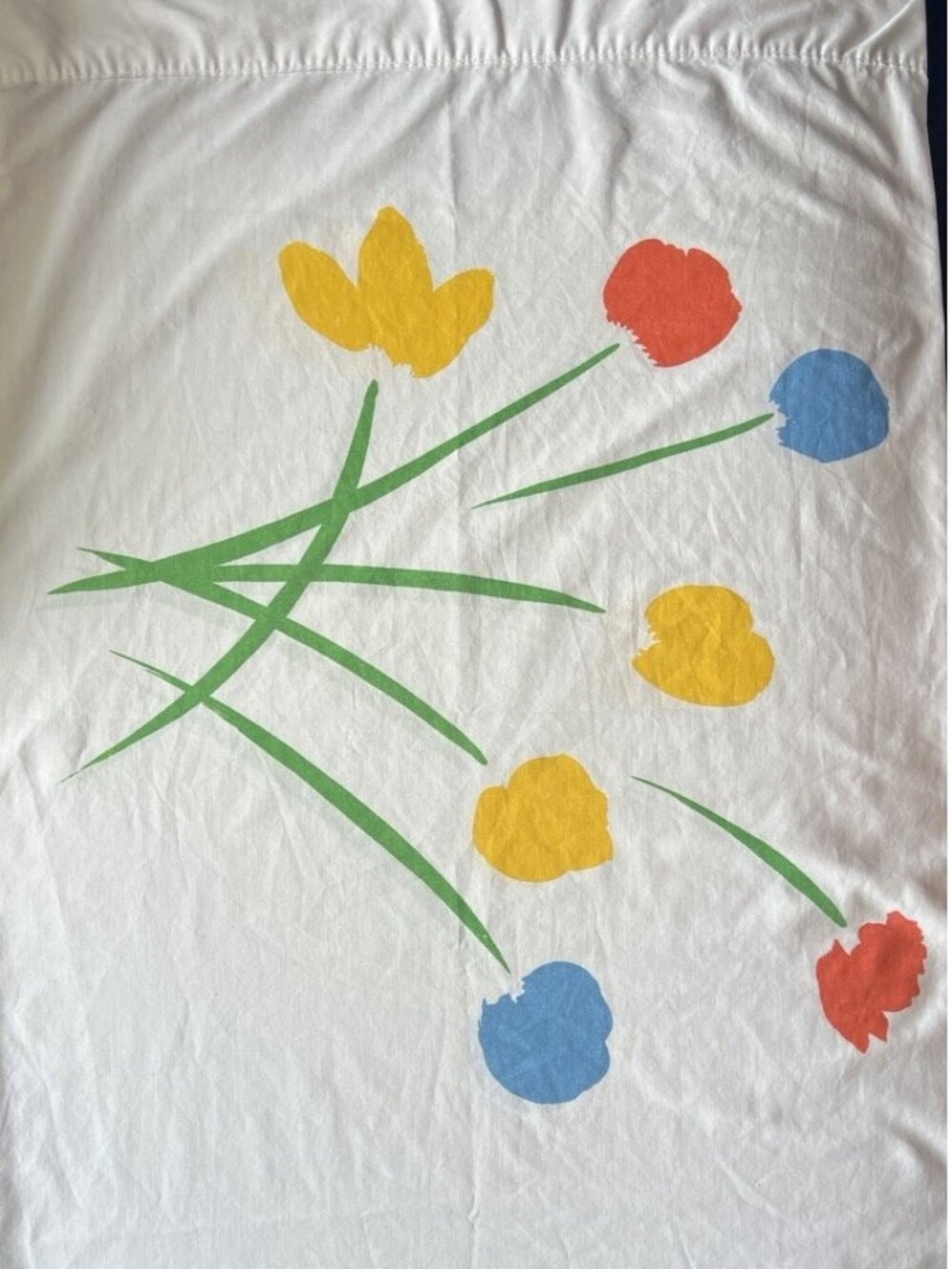 Marimekko KING Size Pillowcase Dan River 7 Flowers Floral Mod Retro Vintage
